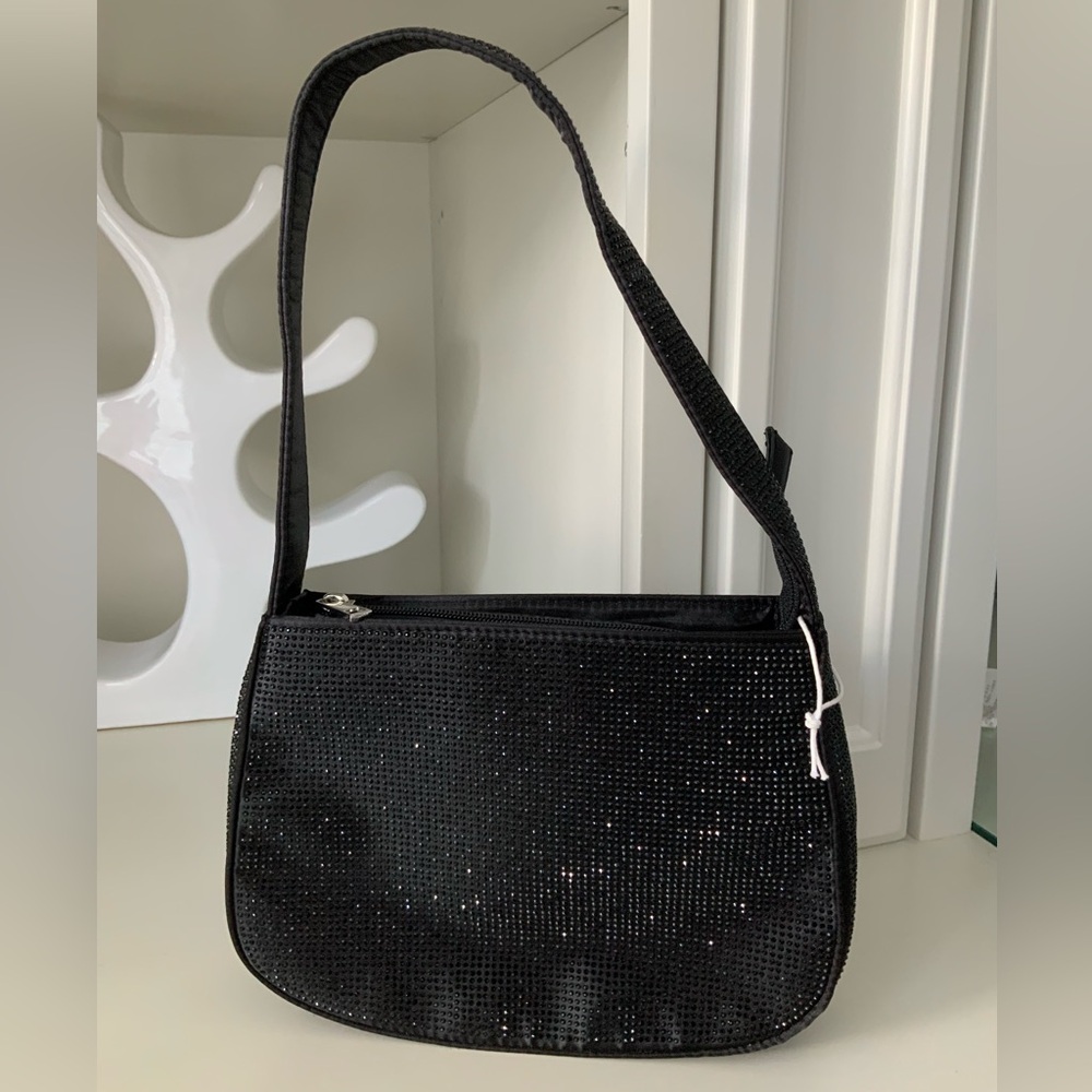Crystal Bling Glamorous RESERVED Black Small Shoulder Purse Bag BRAND NEW CON’T